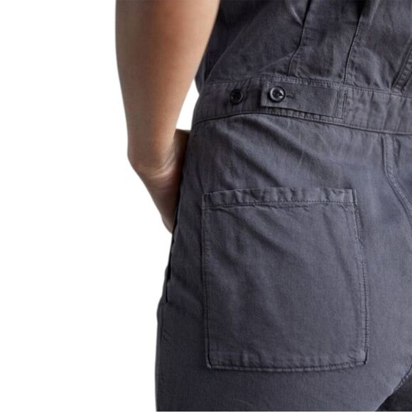 OUTERKNOWN Dark Gray S.E.A Jumpsuit M New Utility Inspired Organic Cotton Linen - Picture 5 of 13